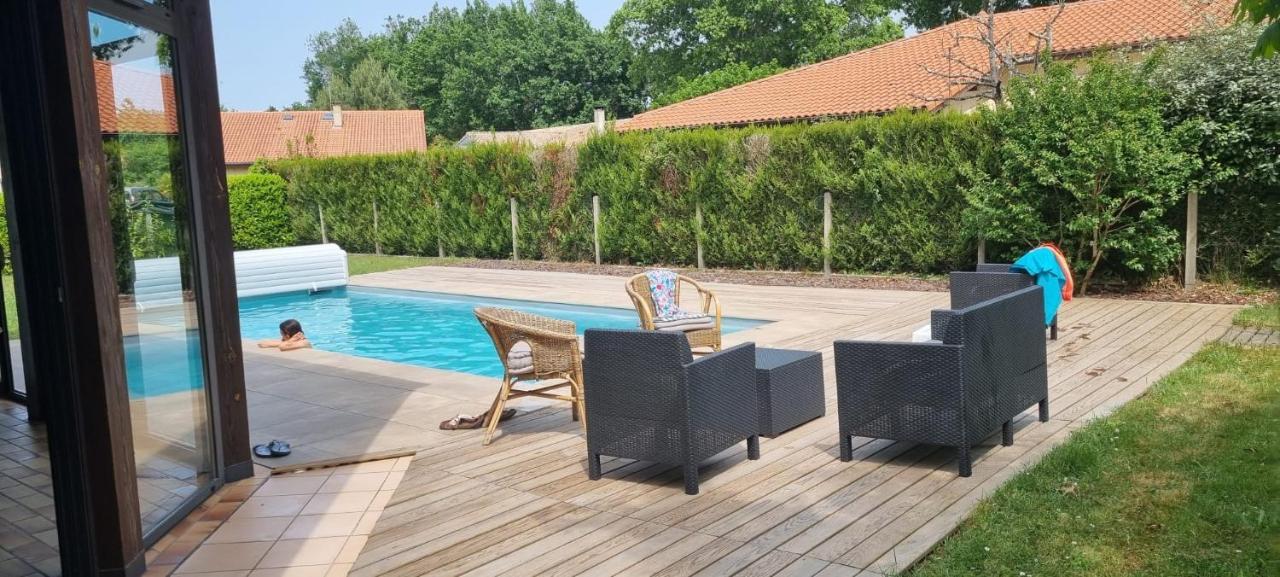 Maison Landaise Moderne Piscine Chauffee Spa Lit-et-Mixe Luaran gambar